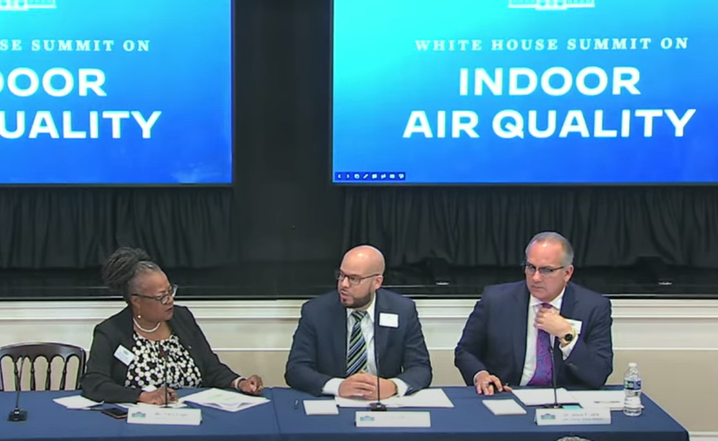 Superintendent Dr. Marerro speaks from the White House about the importance of indoor air quality.